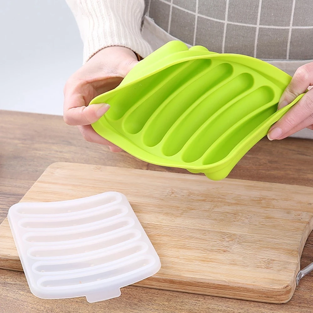 Six-Piece Lid Silicone Homemade DIY Sausage Mold Silicone Dropshipping Hot Dog Rapid Prototyping Ham Mold Baking Kitchen Gadget