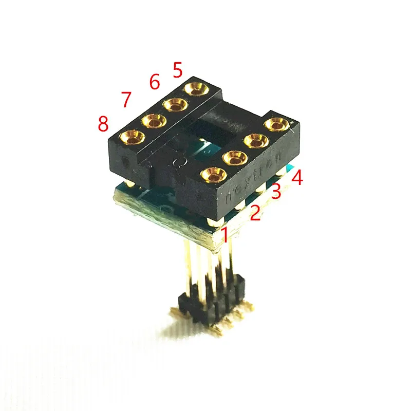 Dip8 до sop8 гнезда адаптеров позолоченное op amp сиденье 1,27 мм/2,54 мм 5532 muses02 opa2604aplme49720