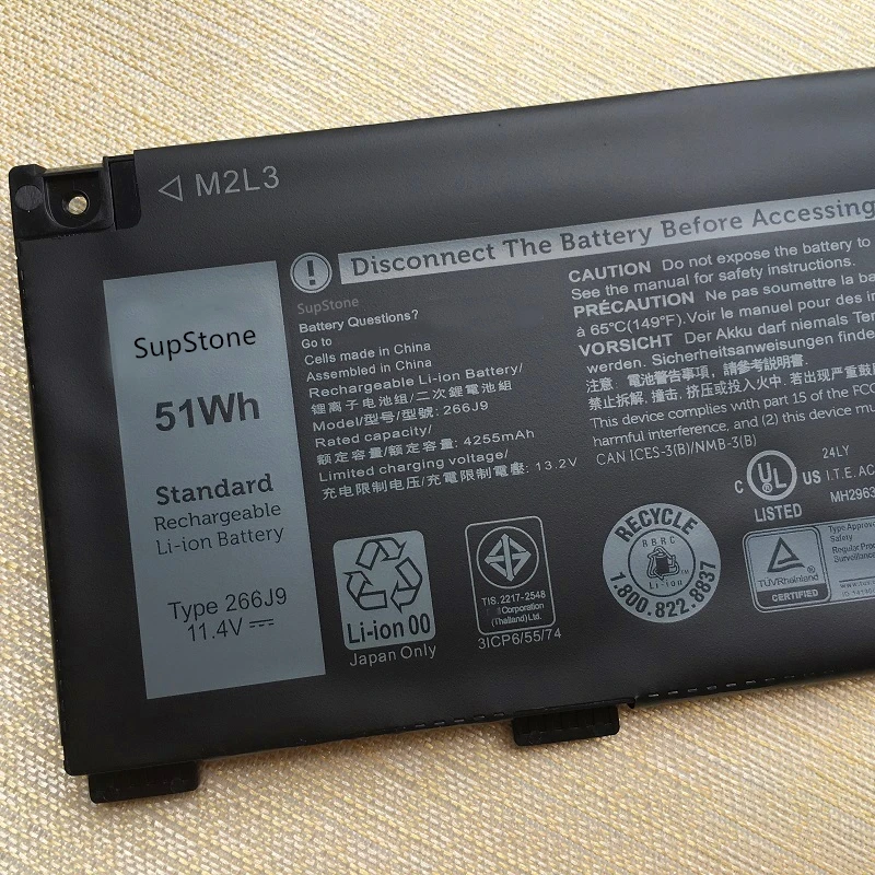 Imagem -03 - Supstone 266j9 N2nll 415cg 14 W5w19 Bateria para Dell Inspiron 5490 15pr1545blg3 15 35903500g5 15 55005505p89f 72wgv Mv07r