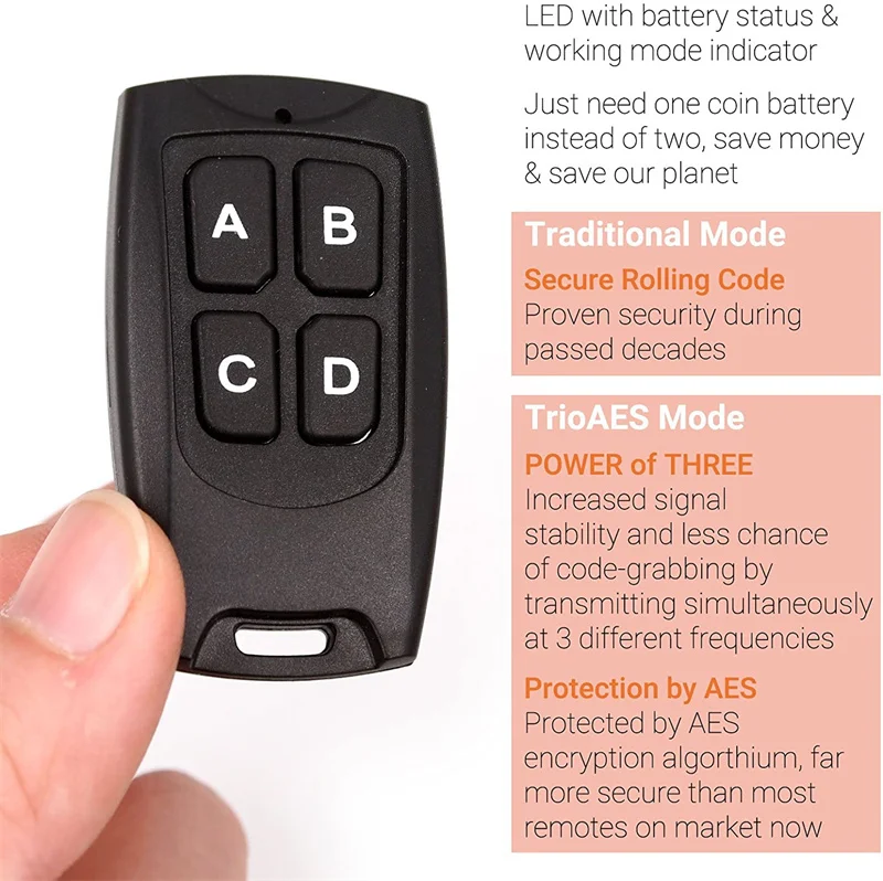 2pcs/lot Remote Control Solid Remote Secure Rolling Code Remotes Controller Suitable For KIT-1 & KIT-2