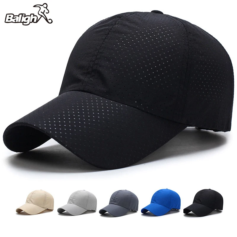 Balight Ultra-slim Summer Caps Quick-Drying fabric Summer Unisex Women Man Quick Dry Mesh Cap Running Hat Bone Breathable Hats