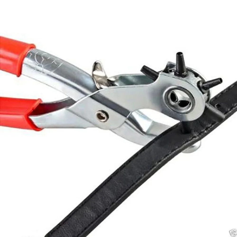 6ขนาด9 "Heavy Duty หนังรู Punch Hand Plier หลุม Revolving เจาะ