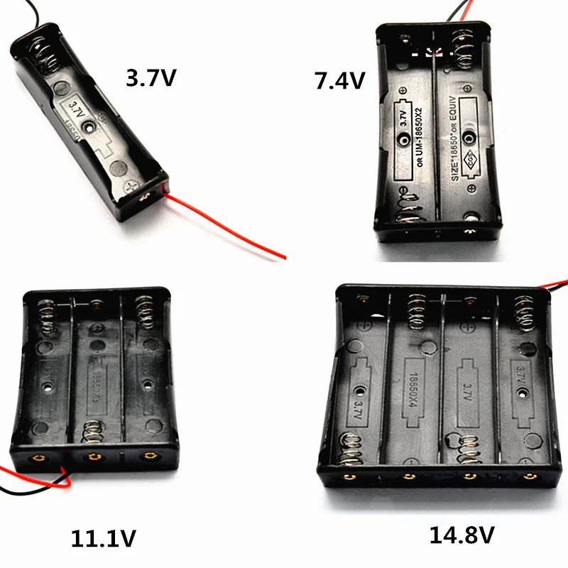 18650 بطارية 3.7V حامل الصندوق حالة 1 2 3 4 3.7V ليثيوم البطارية