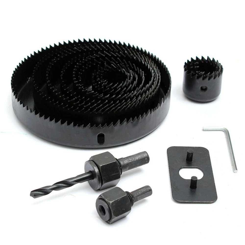11 PCS/16 Pcs Hole Saw Cutting Set Kit Alat Pengeboran Kayu Pemotong Logam Kualitas Tinggi Mandrels Gergaji Inti mata Bor Kayu
