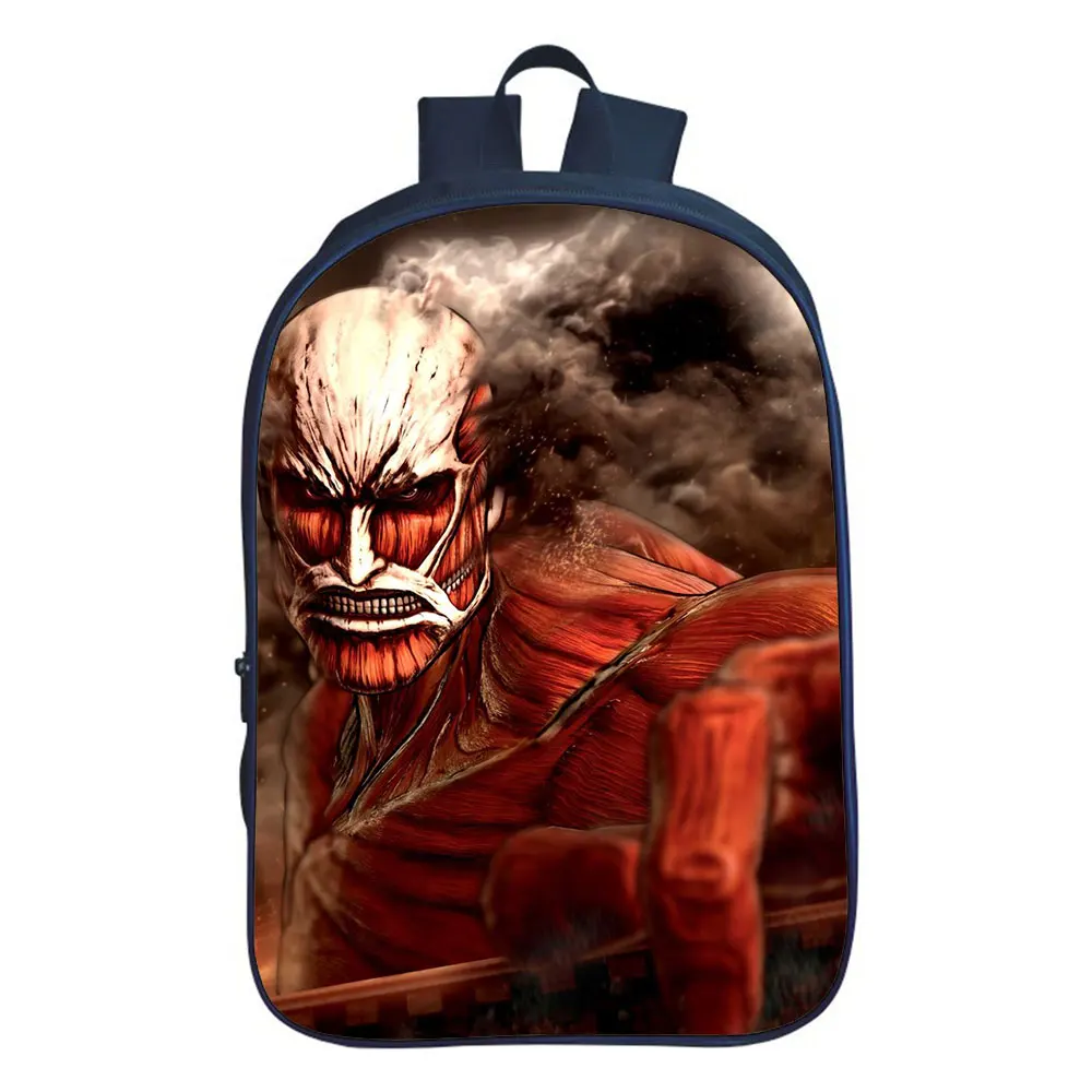 Anime giapponese Attack on Titan zaino adolescente bambini borse da scuola di grande capacità Cartoon Kids Bookbag portatile Sac