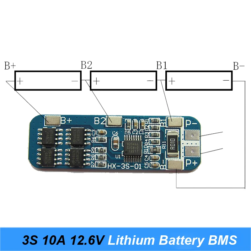 Voor 12V Accu 3S 12.6V 10A 20A Voor Schroevendraaier Batterij 12V Li-Ion 18650 Batterij Bescherming board Bms Pcm Voor Schroevendraaier