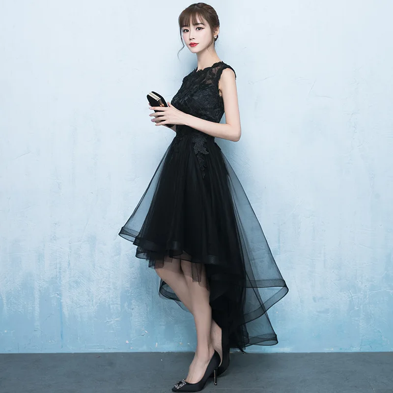 New Black High-Low Prom Dresses DongCMY 2024 Vestidos Elegant Party Special Occasion Women Dress