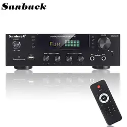 SUNBUCK 2000W Home Theater Amplifiers HiFi bluetooth Power Amplifier Stereo Audio Karaoke FM Receiver USB SD 2 Mic Input