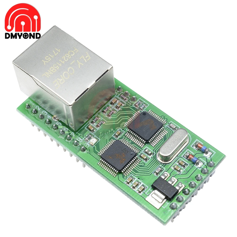 3.3V 5V 10/100M bps TCP/IP RJ45 converter from Ethernet to TTL Serial Port for Temperature Humidity Measurement Control System