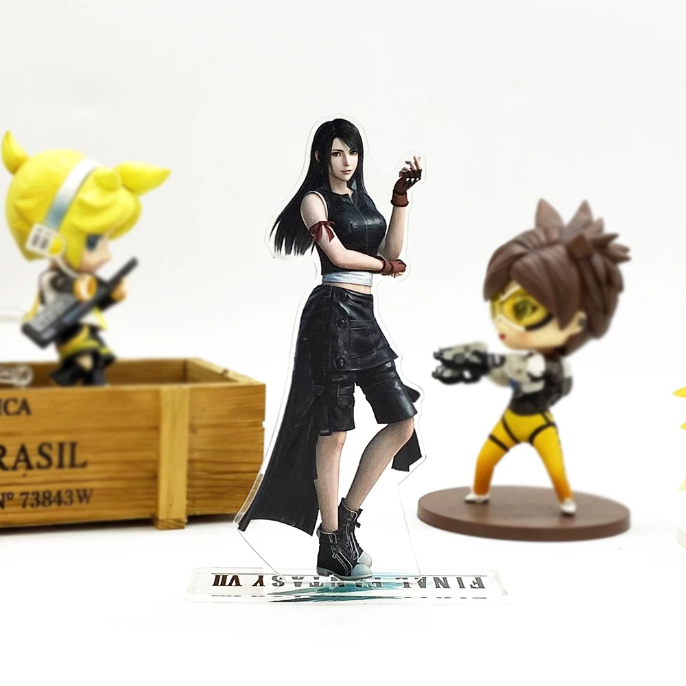 FF7 VII 7 Tifa Lockhart acrylic stand figure model double-side plate holder cake topper anime cool