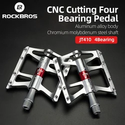 ROCKBROS Cycling 4 Bearings Bicycle Pedal  Anti-slip Ultralight CNC MTB Bike Pedal Sealed Bearing Pedals Bicycle Accessories