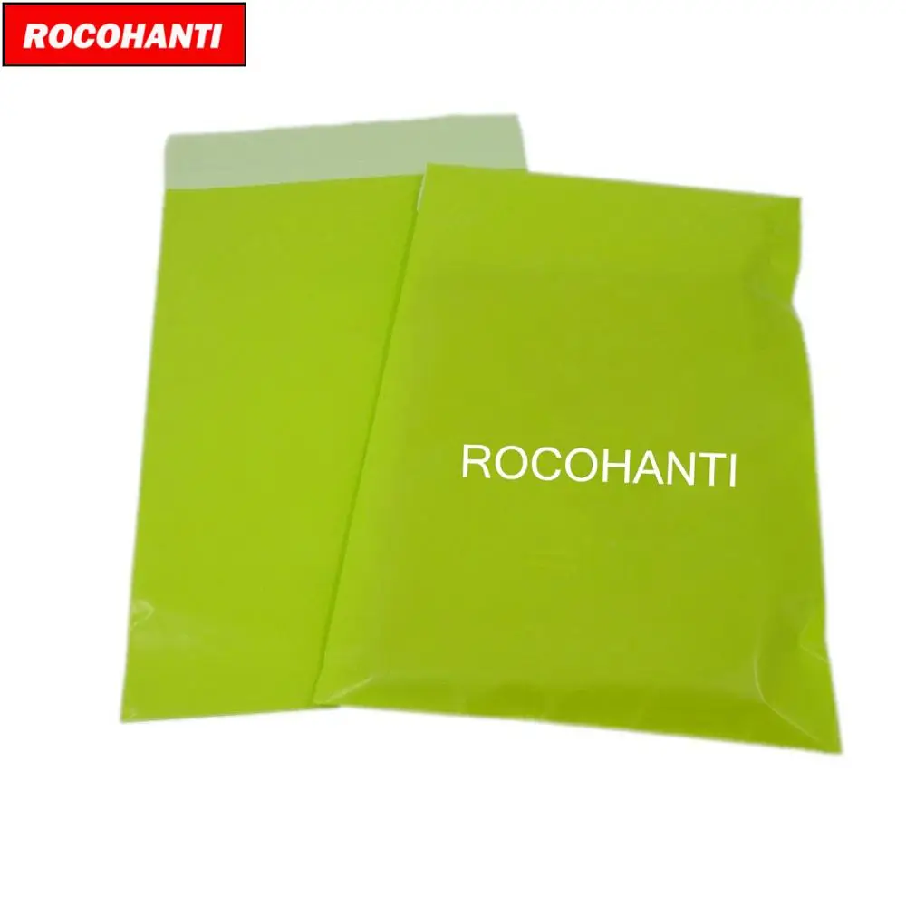 200 Pcs Poly Plastic Express Postal Freight Shipping Bags, Custom Logo Printed, Lime Green