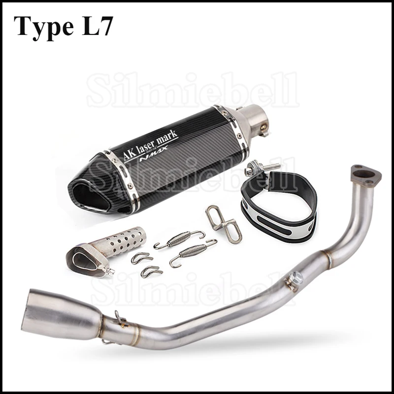 Slip on Motorcycle Exhaust Muffler System laser AK Escape Moto DB killer For Yamaha NMAX 125 NMAX 155 NMAX125 NMAX155 2020 2021