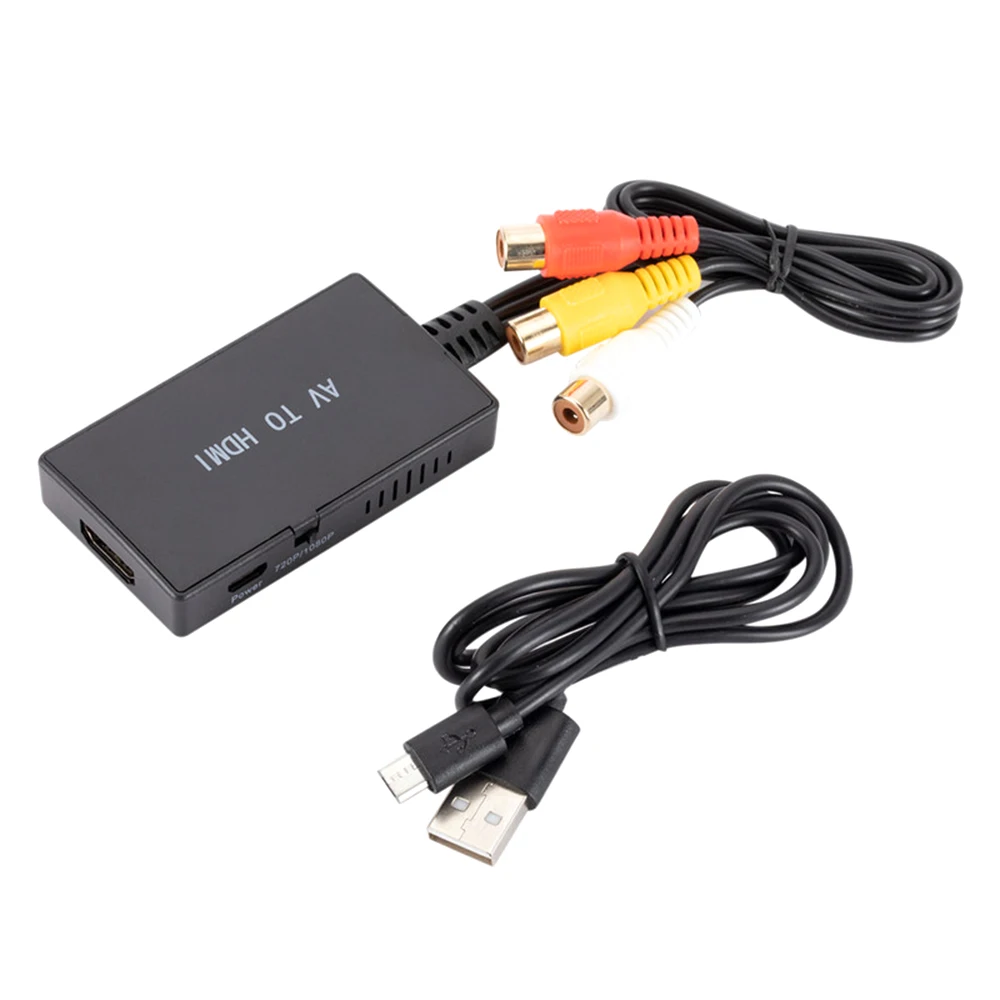Преобразователь с AV на HDMI-совместимый преобразователь с Mini AV на HDMI-совместимый видеопреобразователь с высокой четкостью 1080p «гнездо-гнездо»