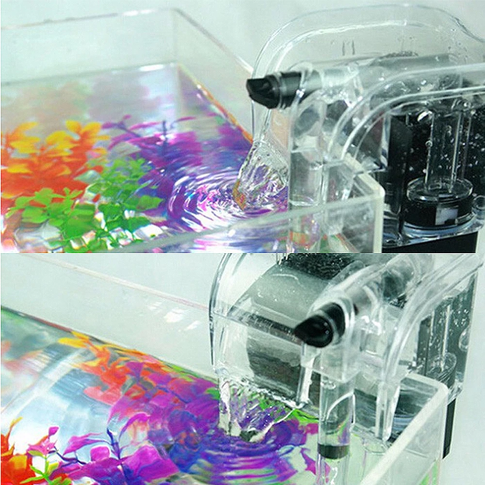 Water Pumps External Hang Up Filter Oxygen Submersible Water Purifier Mini Aquarium Filter for Aquarium Fish Tank Filter