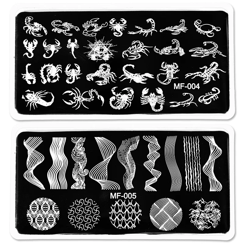 1 pc Nail Stamping Plates Rose Flowers/Scorpion Overprint Nail Art Image Template Stencil Image Template Nail Art Stamping Plate