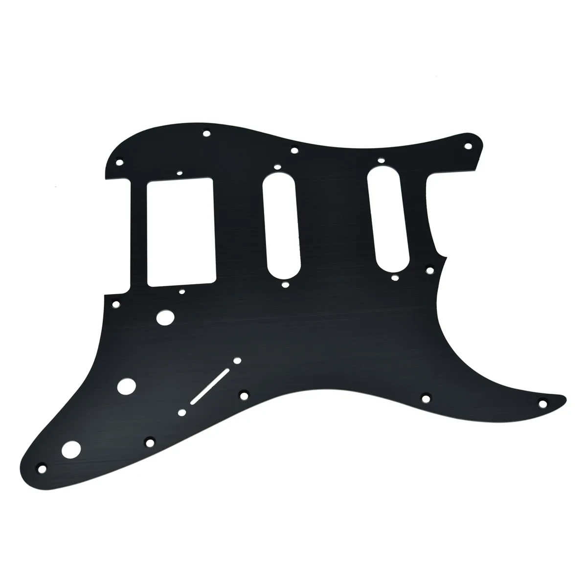 KAISH 11 Hole Metal Aluminum Anodized Modern Style ST Strat HSS Pickguard Fits American/Mexican Fender Strat