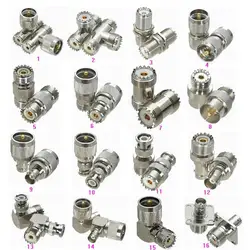 1Pcs UHF PL259 SO239 to UHF / BNC Male plug & Female jack Bulkhead & 4-holes Flange RF Coaxial Adapter connector Test Converter