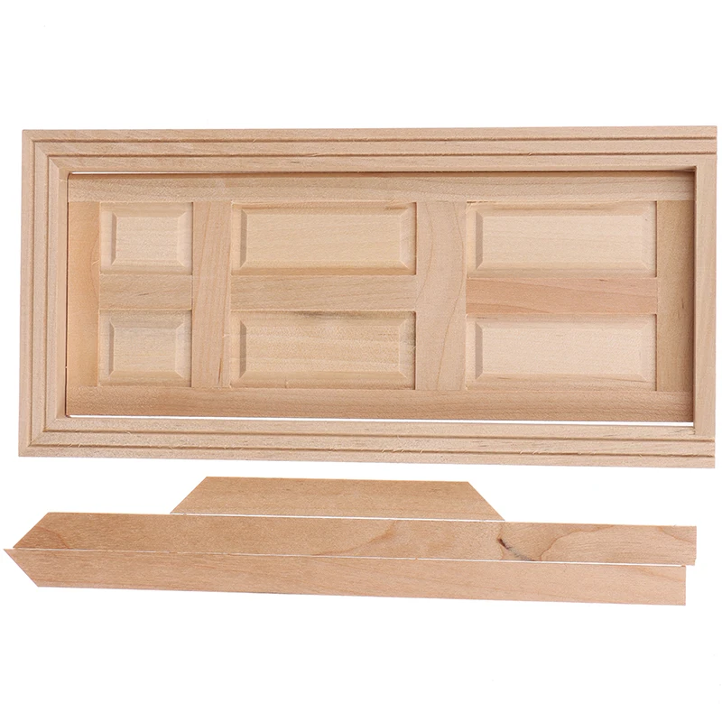 1/12 puppenhaus Miniatur 6 Panel Interior Holz Tür DIY Möbel Zubehör