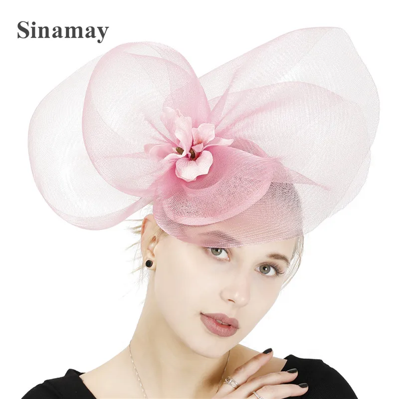 

Elegant Bridal Mesh Fashion Fascinator Hat Women Wedding Fancy Flower Headwear Headband Show Race Party Tea Hair Accessories