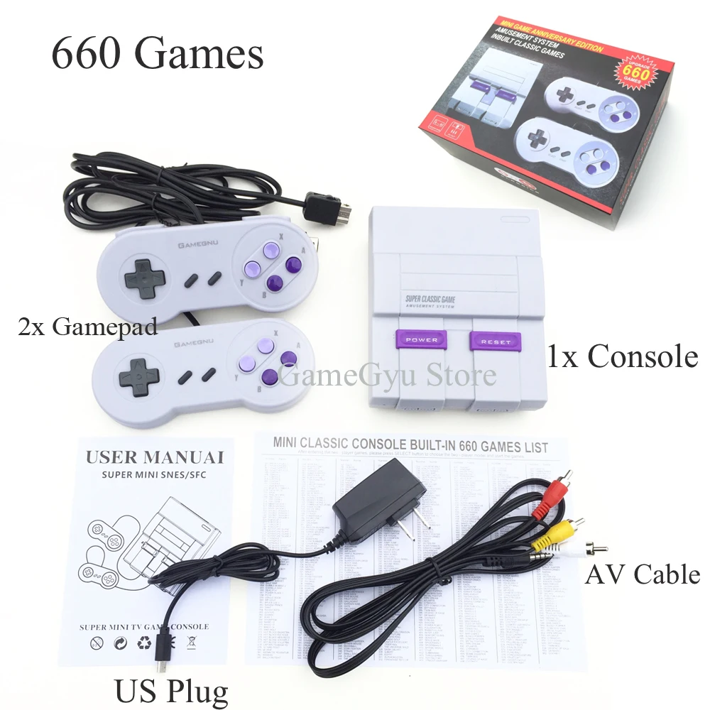 Mini Retro Video Game Console for NES 8 bit for Entertainment System Built-in 660 Games Family video Game console D20