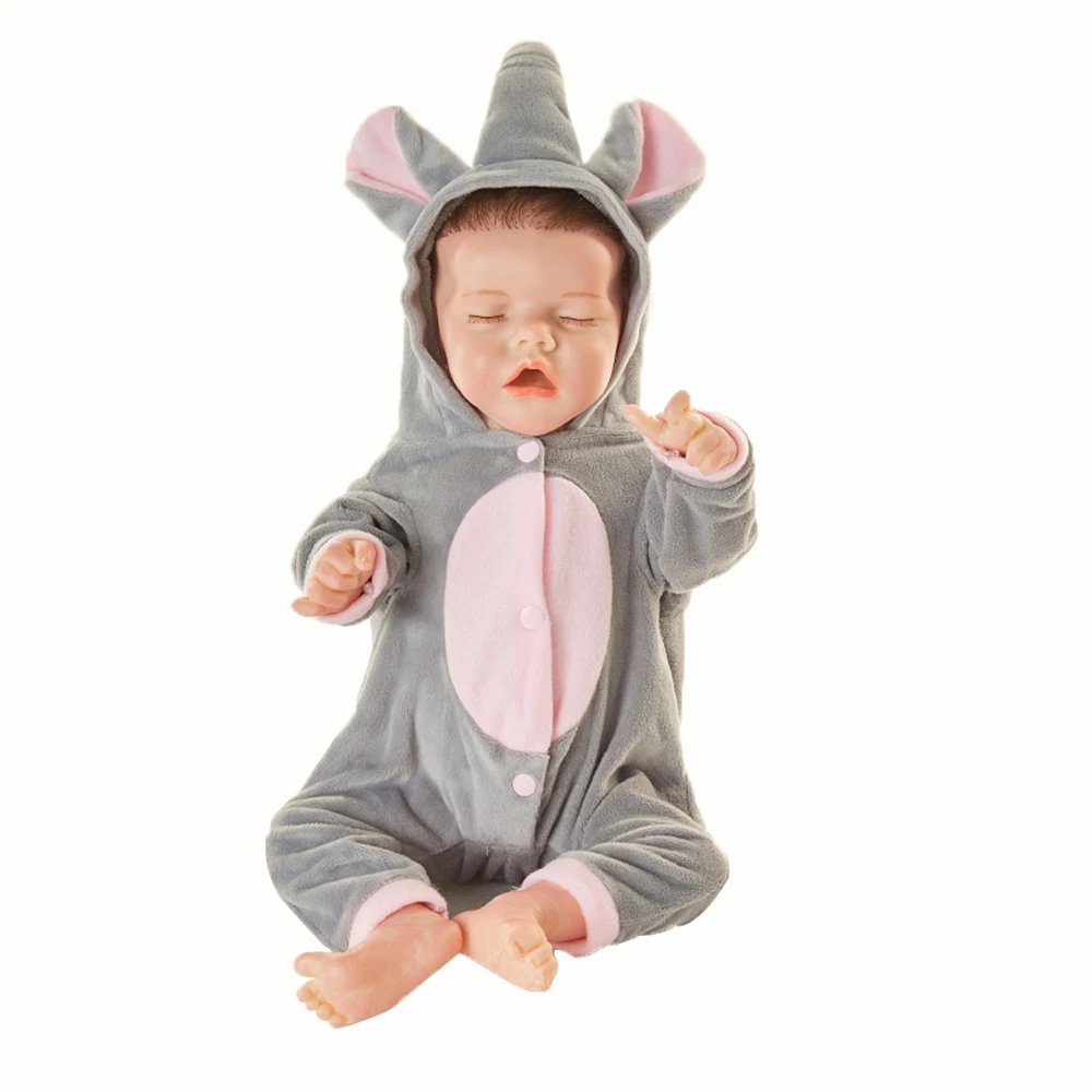 

FEELWIND for Children Newborn Doll Cute 17 Inches Twin A Vinyl Reborn Baby Christmas Gift Toy for Boy Alive Realistic Bebe