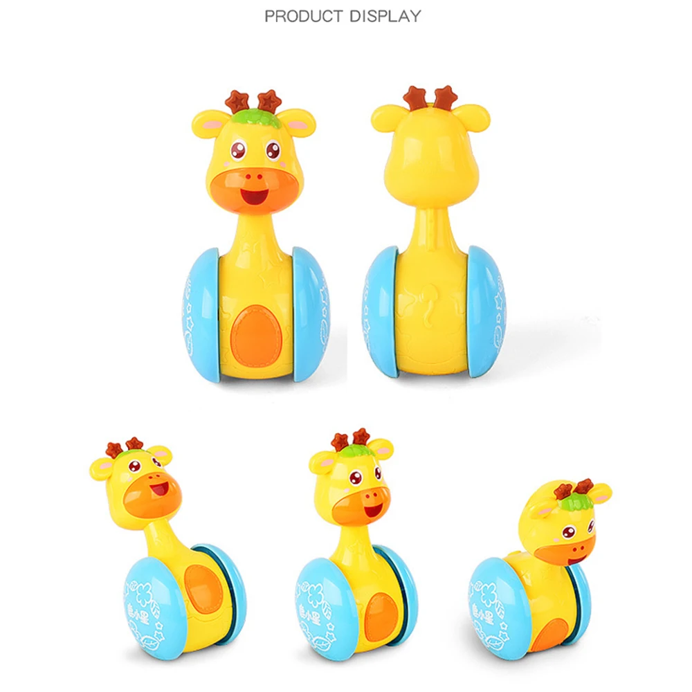 Baby Rattles Tumbler Doll Baby Toys Sweet Bell Music Roly-poly Learning Education Toys Gifts Baby Bell Baby Toys J0370