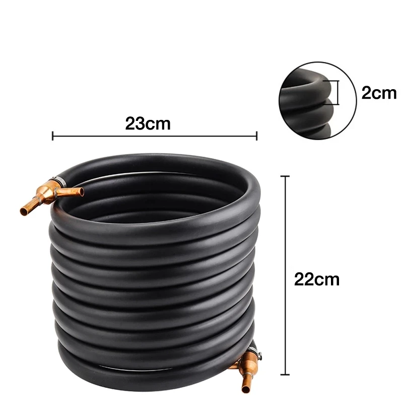 Wort Heat Exchanger - Counterflow Chiller,6.5M Copper Tubing Cooling Tools,Cooling Coil Manchine For Wine Beer Homebrew