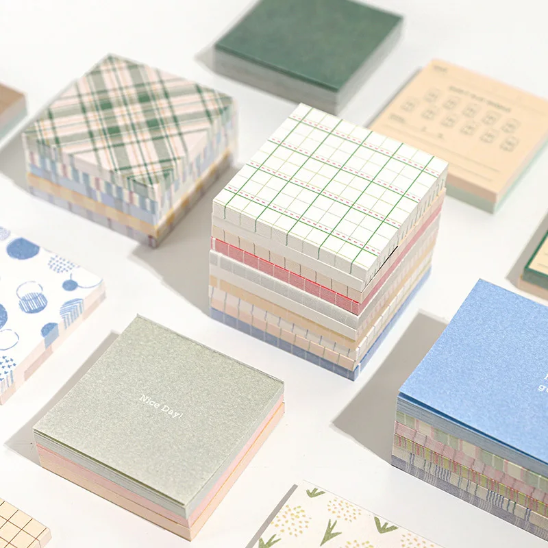 

Basic Memo Pads Sets For Journaling Solid Color Flower Dot Grid Notepads for Scrapbooking 1 Set 400 Sheets