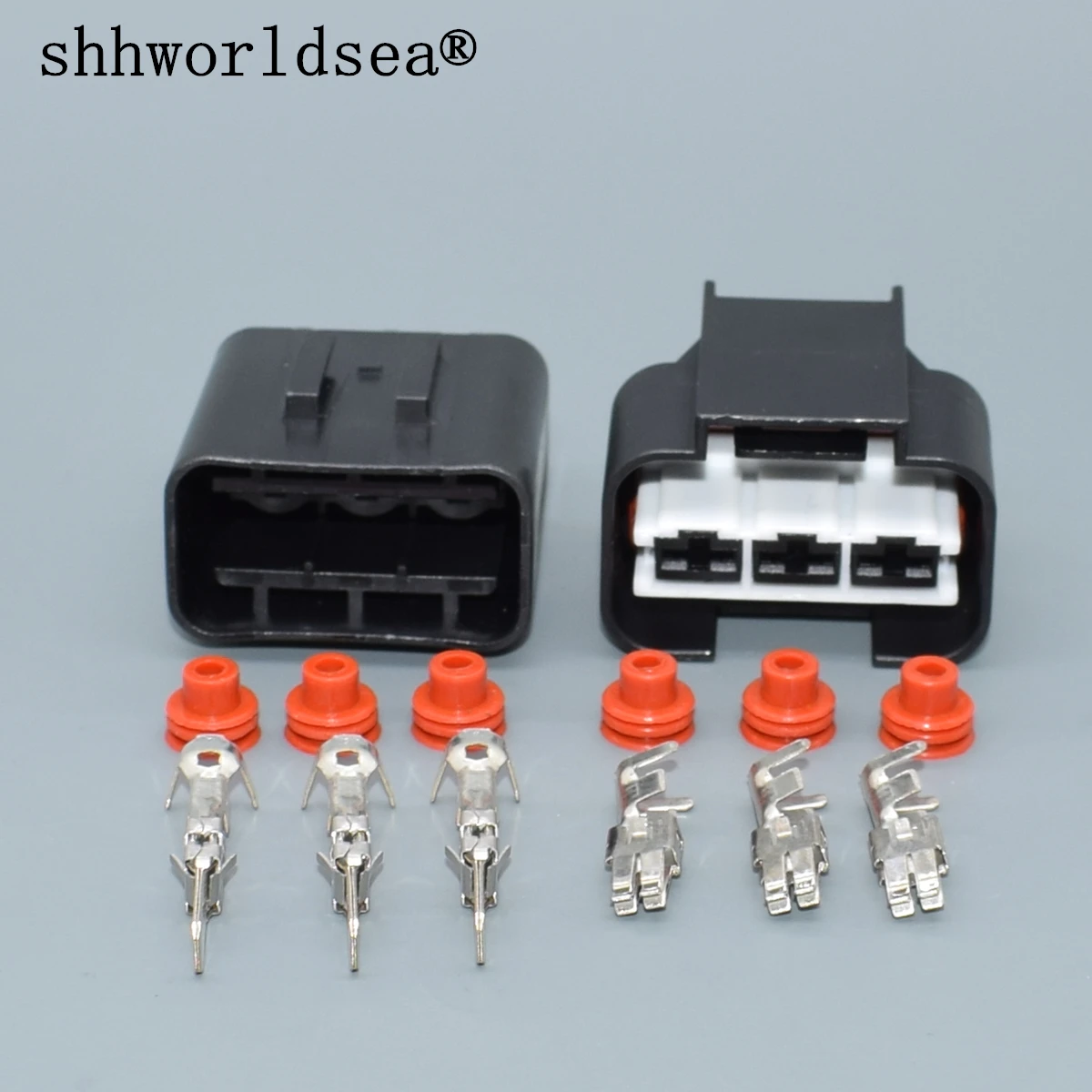 shhworldsea 3 Pin 1743271-2 Waterproof Female Male Automotive Plug Electric Wire Radiator Fan Harness Socket For Hyundai KIA