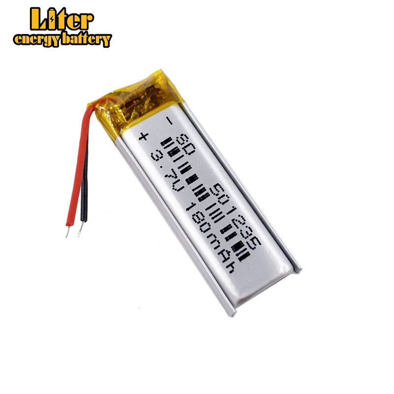 5psc Size 501235 501035  3.7v 180mah Lithium Polymer Battery With Board For Mp3 Mp4 Mp5 Gps Digital Products