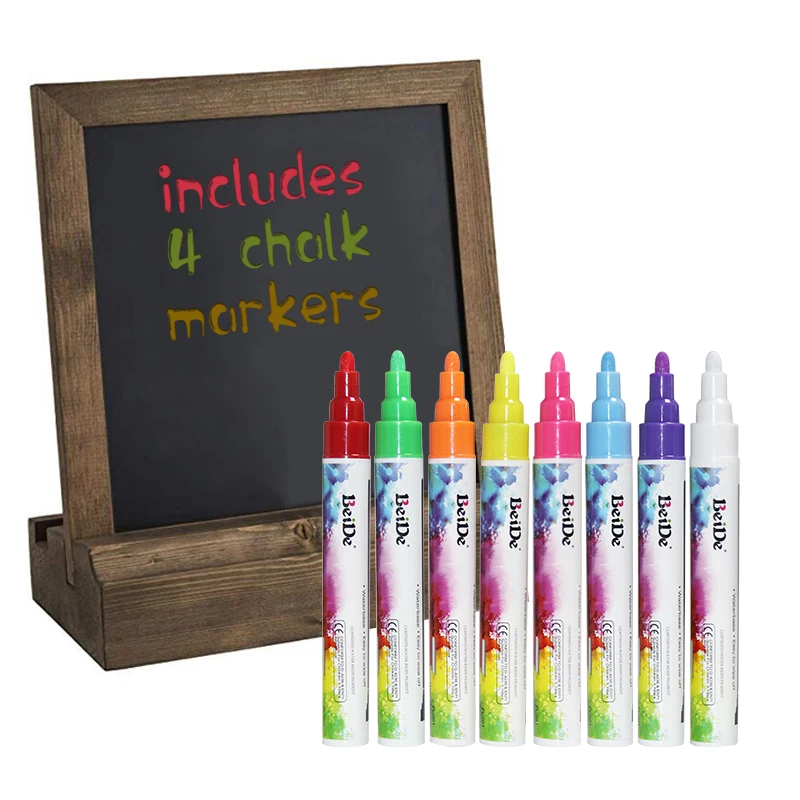 8 Pack Neon Liquid Chalk Marker Easy Wash Marker Pen Workers On Chalkboards, Whiteboards, Blackboards, Windows, Glass, Ceramics