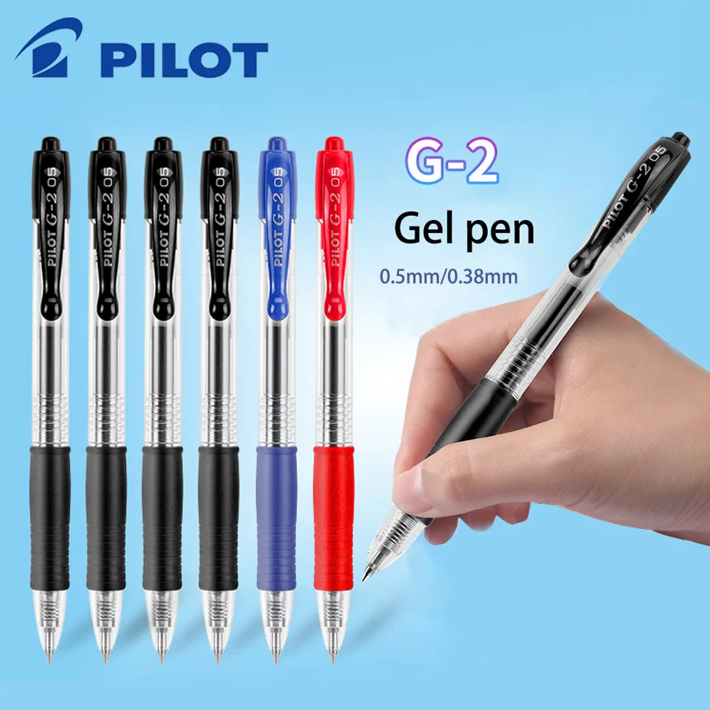 

12 Pcs Japan Pilot Push-Type Gel Pen BL-G2 Quick Dry Smooth 0.5mm/0.38mm Large Capacity Student Office Cute Stationery