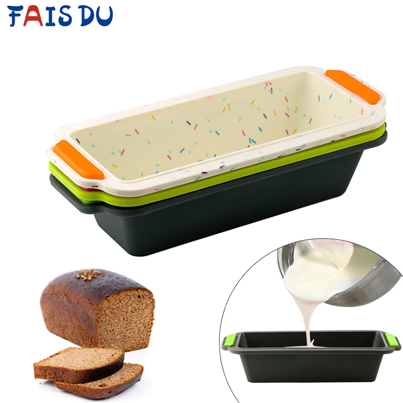 

Rectangular Silicone Bread Pan Mold Toast Bread Mold Cake Tray Long Square Cake Mould Bakeware Non-stick Baking Tools