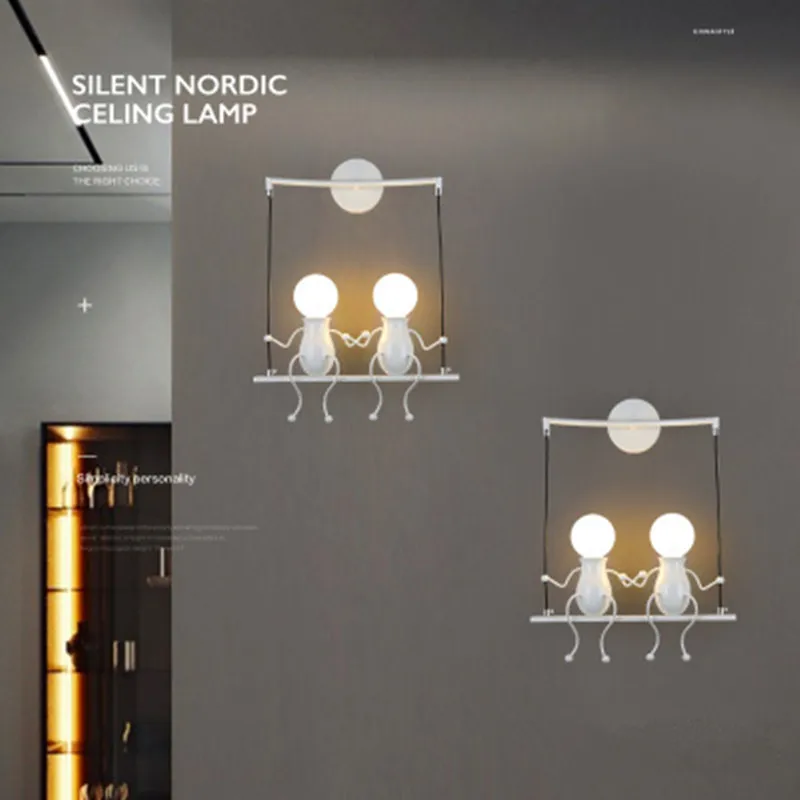 

Children's wall lamp fashion wall lamp modern bedroom creative bedside lamp corridor aisle stairs villain lamp