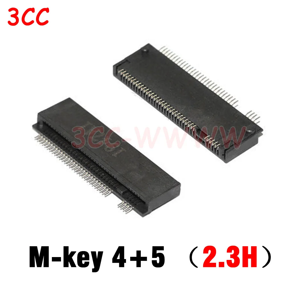 2pcs 67P Connector Adapter A-KEY 3+4 B-KEY 5+6 E KEY M KEY 4+5 NGFF Interface Socket 2.3H 3.2H 4.2H 4.8H 6.7H 8.5H M.2 SSD Slot