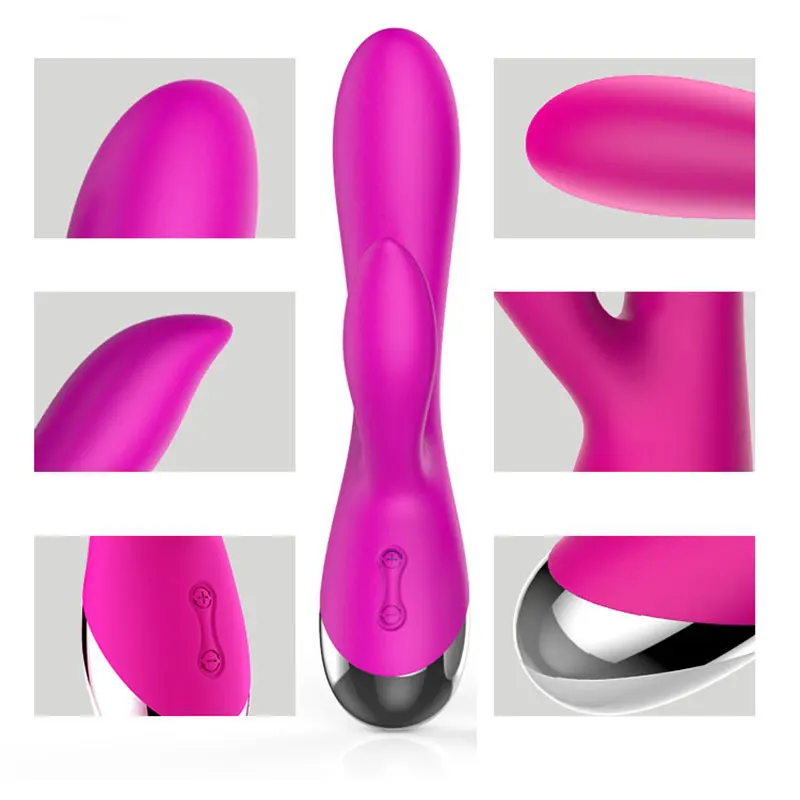 10-speed G-spot vibrator USB oplaadbare krachtige dildo konijnenvibrator voor vrouwen clitorisstimulatie massage volwassen seksspeeltjes