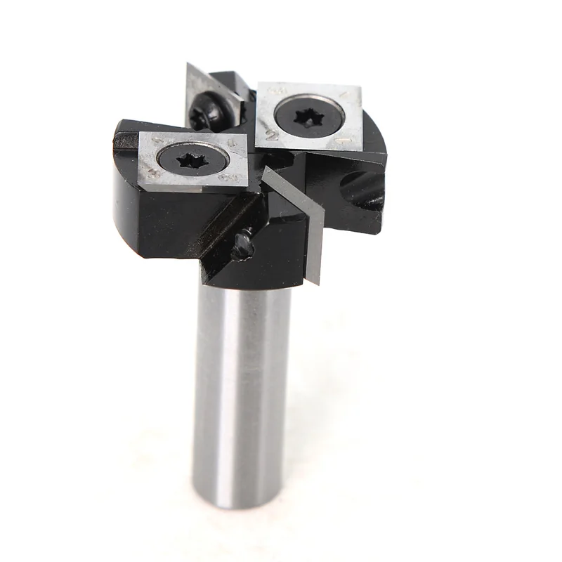 1PC 12.7mm Shank 12mm Router Bit with Milling Cutter Cemented Carbide Woodworking Bits Insert-Style Spoilboard indexable drill