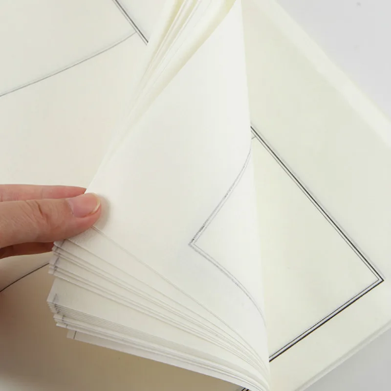 34*138Cm Rijstpapier Seal Script Kalligrafie Deelnemen Speciale Halve Rijp Xuan Papier Chinese Rijstpapier Met grids Rijstpapier