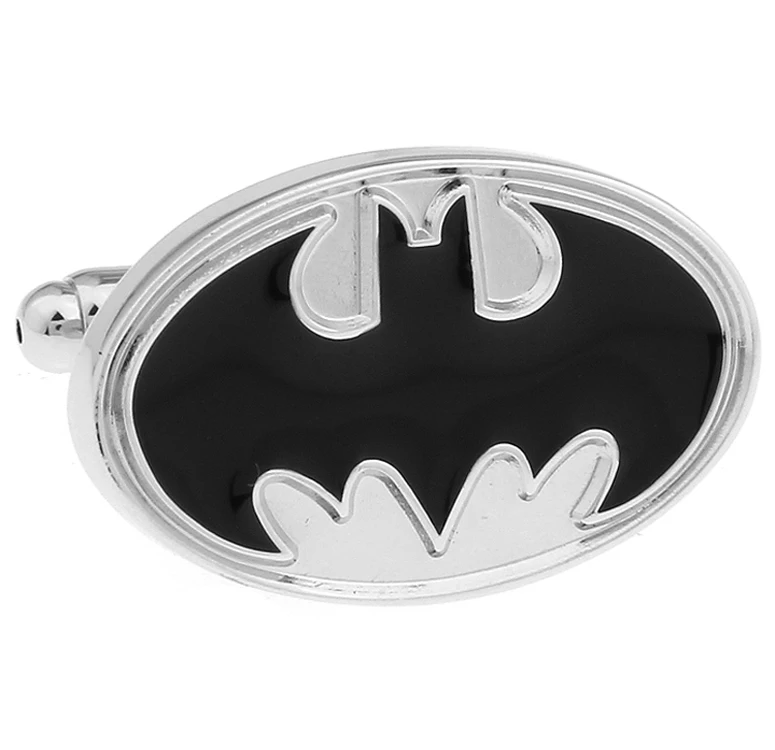 Superheroes Design Bat Cufflinks For Men Quality Copper Material Black Color Cuff Links Wholesale&retail