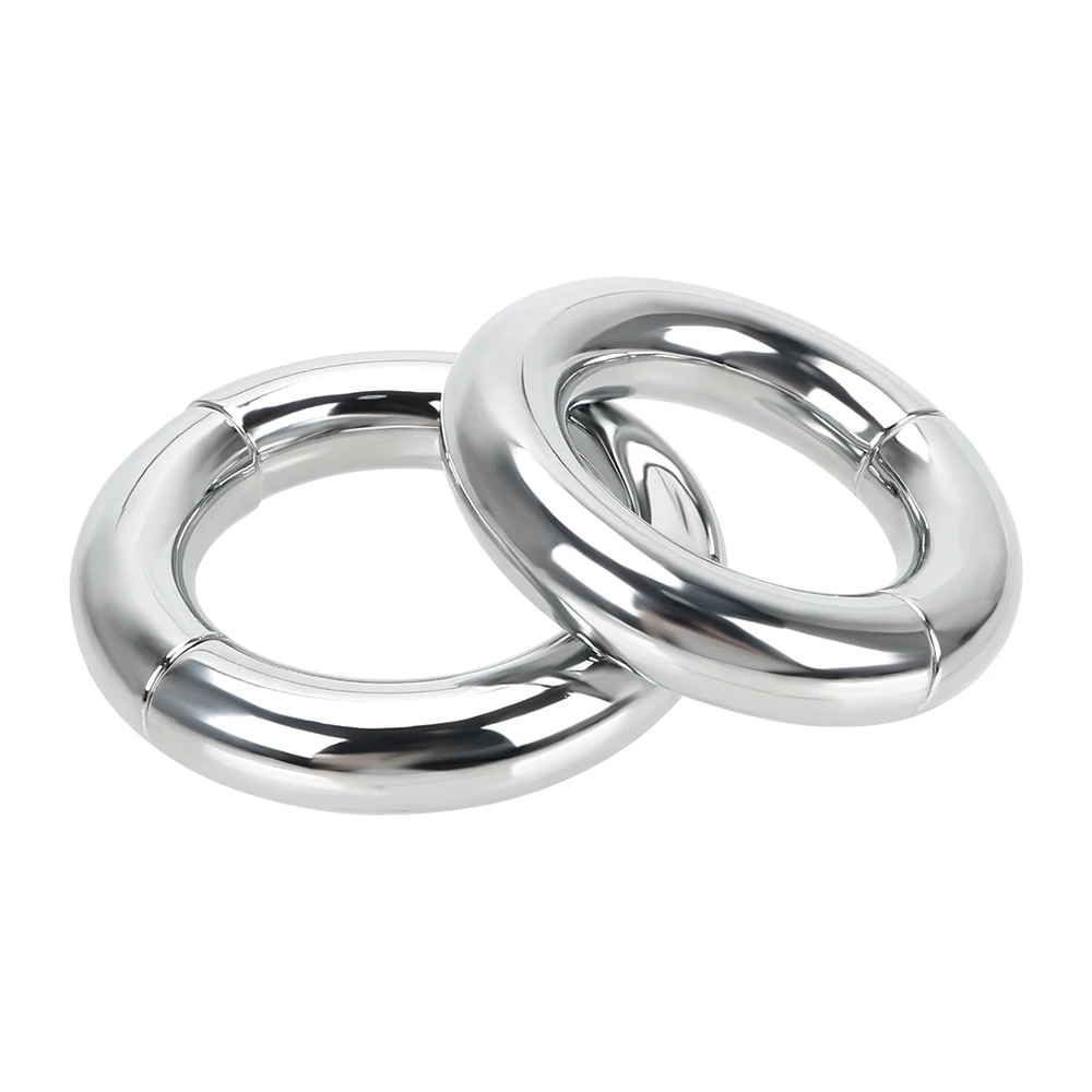 Scrotum Stretcher Sex Toys for Men Heavy Duty Male Magnetic Ball 5 size Metal Penis Cock Lock Ring Delay Ejaculation