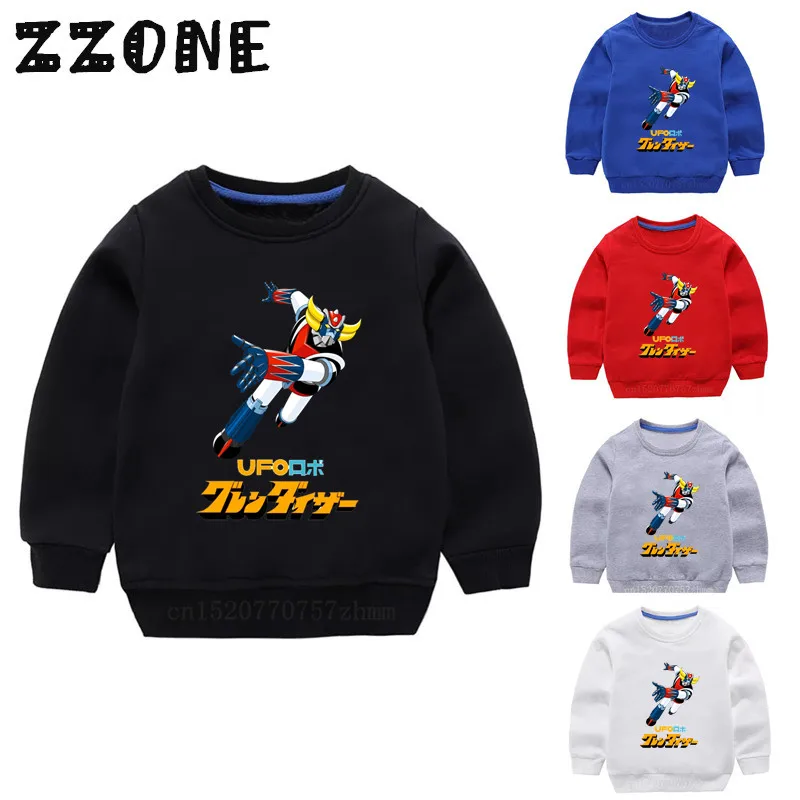 Children's Hoodies Kids Japan Robot Grendizer Cartoon Sweatshirts Baby Cotton Pullover Tops Girls Boys Autumn Clothes,KYT5244