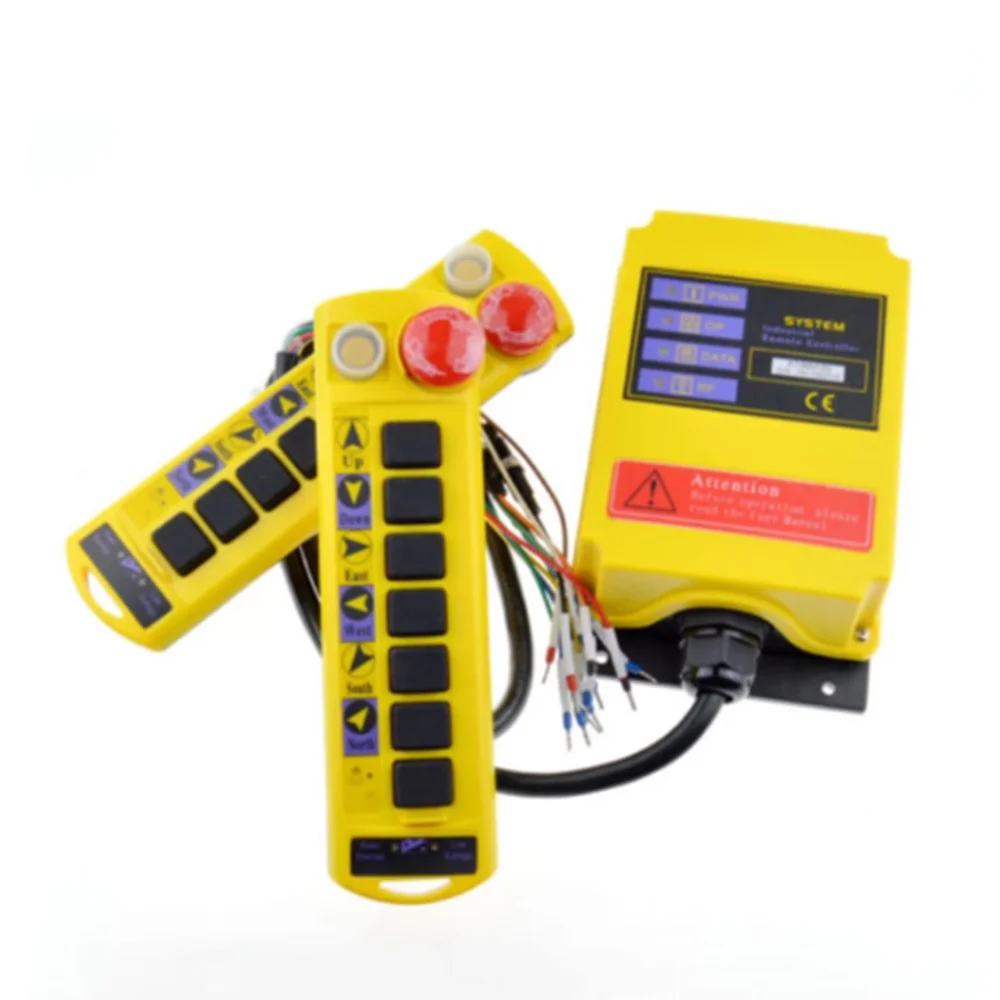 

12V ~ 380VAC 1 Speed 2 Transmitters Control Hoist Crane Radio Remote Control Push Button Switch System Controller