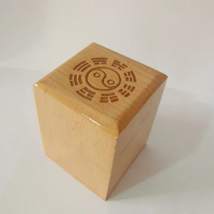 Taoist supplies, Taoist magic tools seal, peach wood, five road God of wealth seal, God of wealth seal