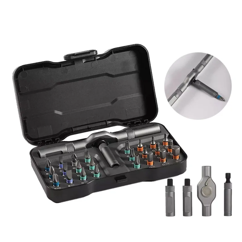 24 in 1 multifunctional multi-purpose ratchet screwdriver set screwdriver bit manual tool combination