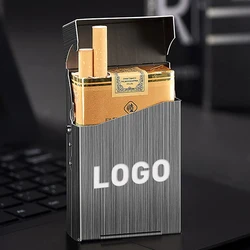 Personalized Custom Logo Cigarette Case Laser Engraved Cigarette Case Gift Advertising Storage Box Smoking Set Wholesale