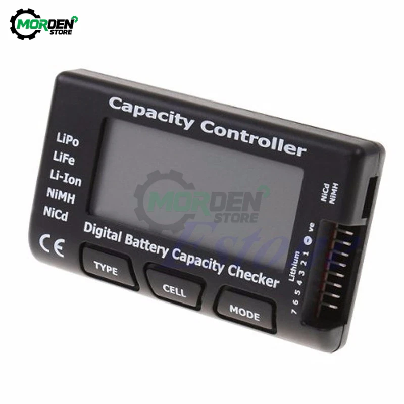 RC CellMeter 7-Bit Digital Battery Capacity Tester Checker for LiFe Lithium Li-ion Nickel Hydroxide Cadmium Lithium Polymer