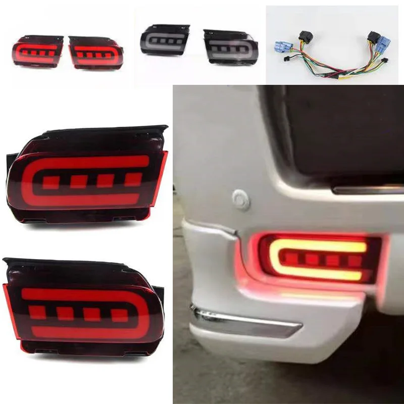 

1Pair LED Reflector For Toyota Land Cruiser Prado 150 LC150 FJ150 GRJ150 2010 - 2019 Rear Bumper LED Tail Light Brake Light