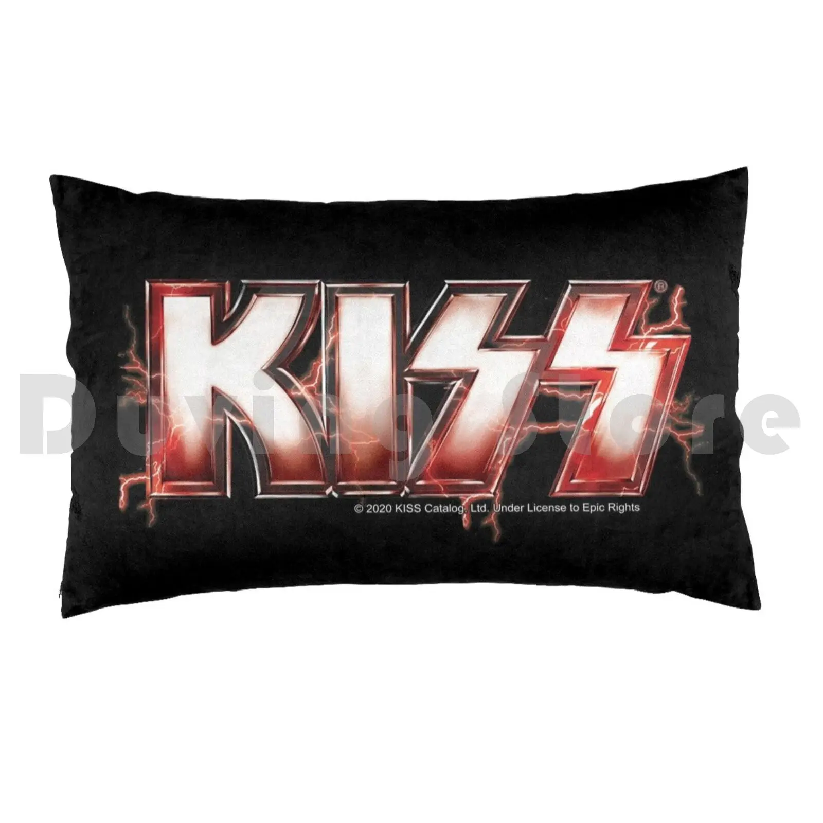 Kiss ? Rock Music Band-Red Lightning LogoPillow case Kiss Fan Art Kiss Band Kiss Music Kiss The