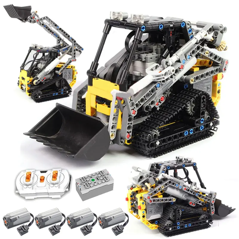 470 Piece Bricks Technical MOC13349 RC Track Loader Car Truck Model Building Blocks Boy Birthday Gifts Kids Remote Control Toys